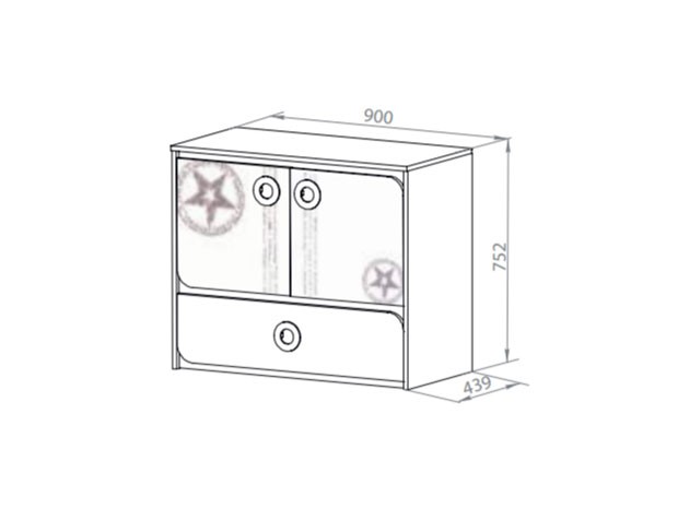 Детский комод Мегаполис ТД-315.04.01