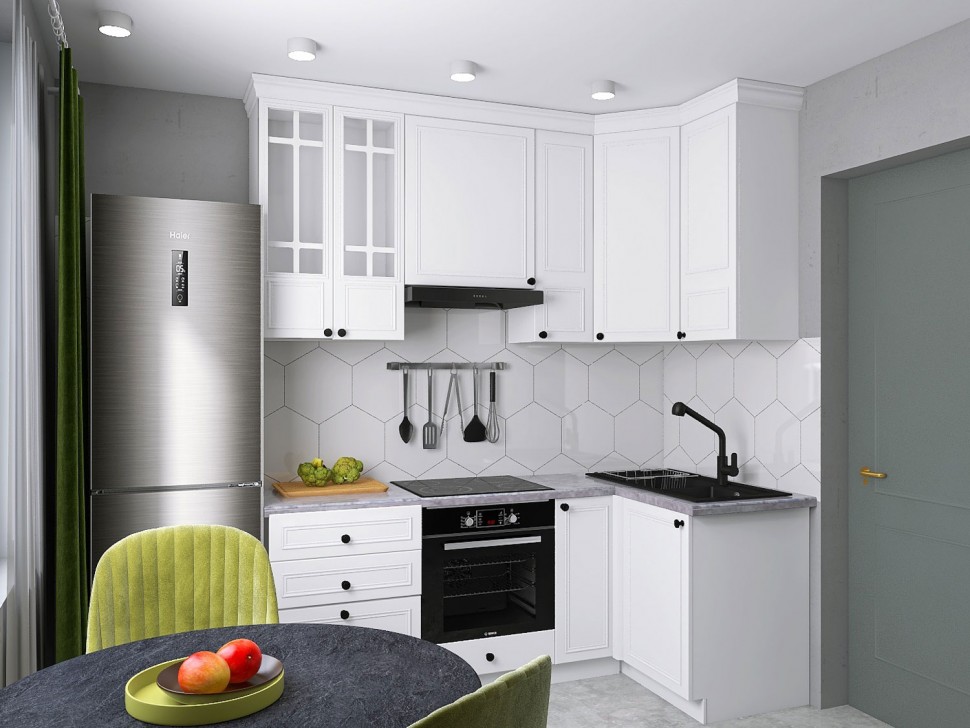 Кухонный гарнитур Бьянка 210х100 см