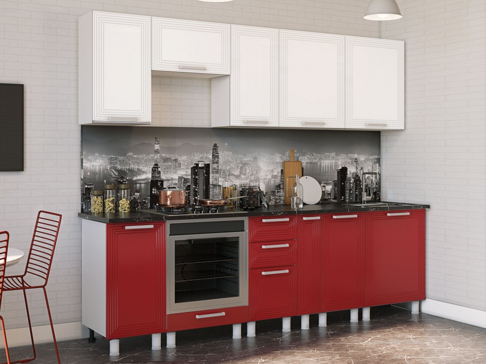 Кухонный гарнитур Монро Рубин 260 см