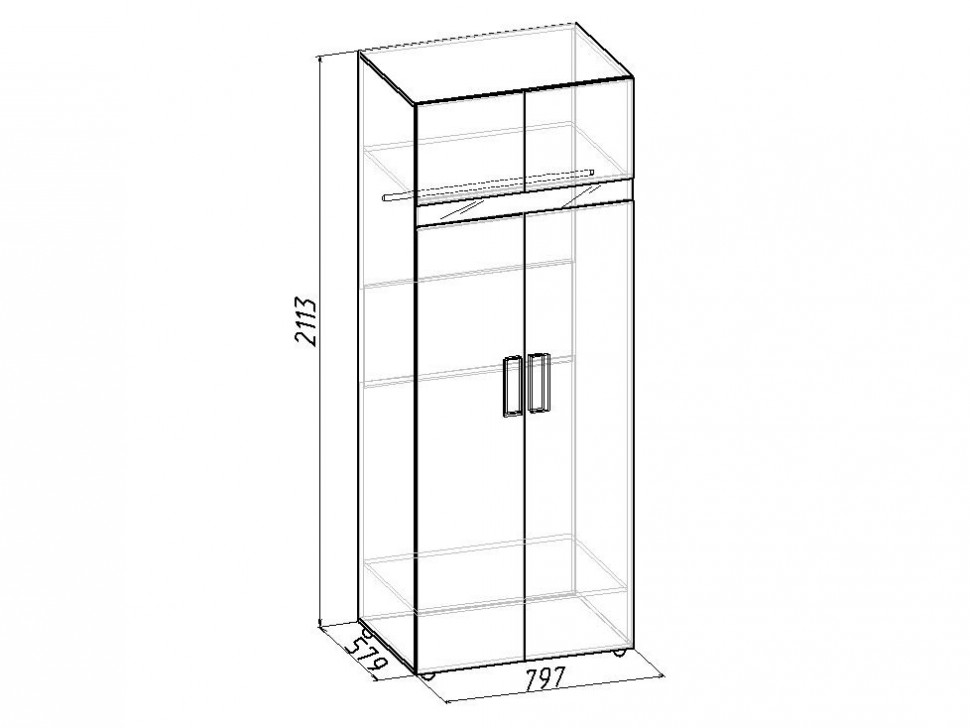 Распашной шкаф Хайпер
