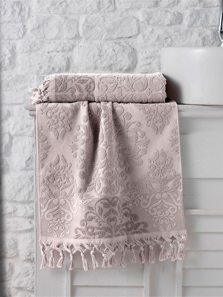 Полотенце махровое "KARNA" жаккард с бахромой OTTOMAN 50x90