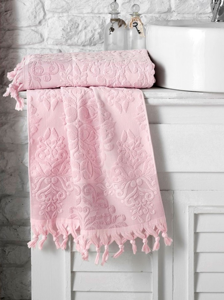 Полотенце махровое "KARNA" жаккард с бахромой OTTOMAN 70x140