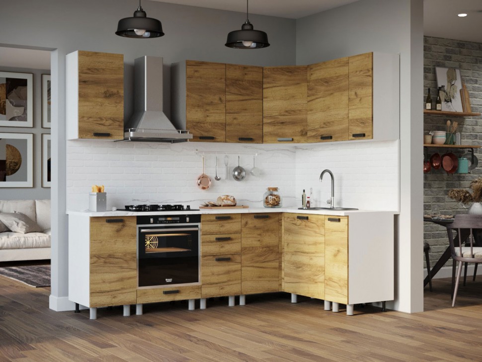 Кухонный гарнитур Крафт 240х150 см