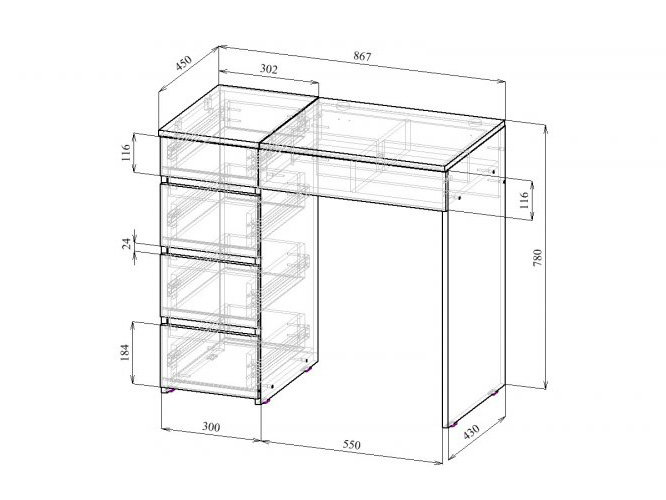 Туалетный столик "Триверо-1"