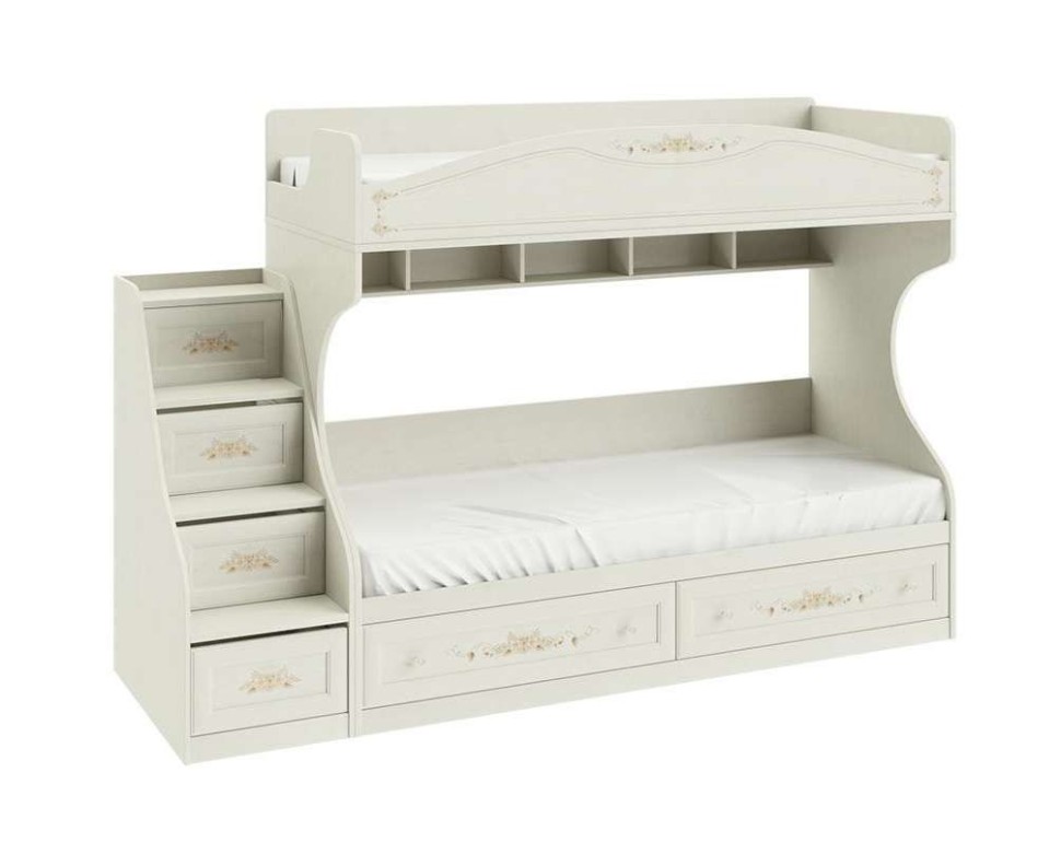 Двухъярусная кровать Лючия ТД-235.11.01 Кровать 2х ярусная с лестницей