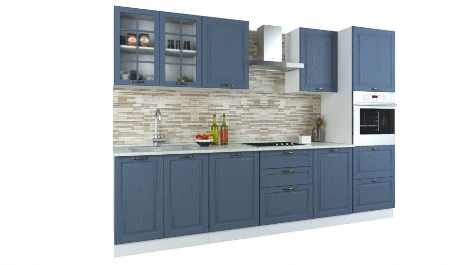 Прямой кухонный гарнитур Кухня Палермо 3 м