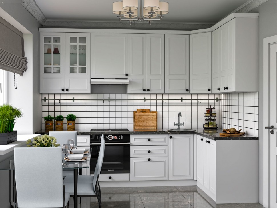 Кухонный гарнитур Бьянка 300х162 см