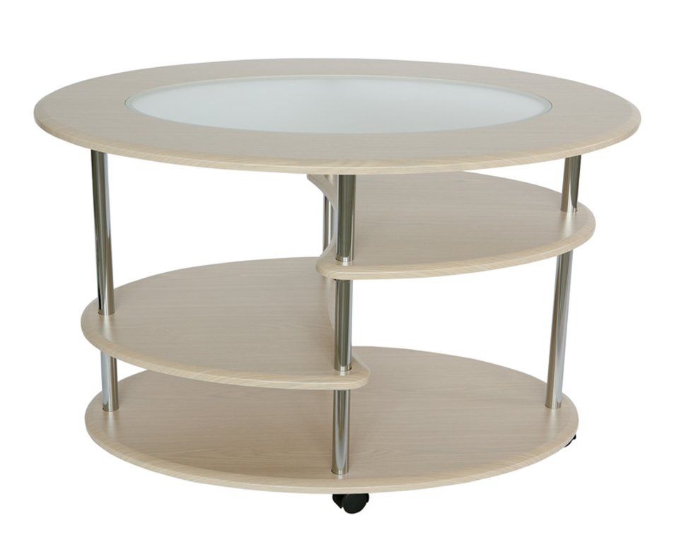 Журнальный столик Стол журнальный "Эллипс"+стекло