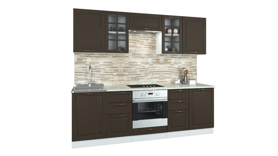 Прямой кухонный гарнитур Кухня Палермо 2,4 м