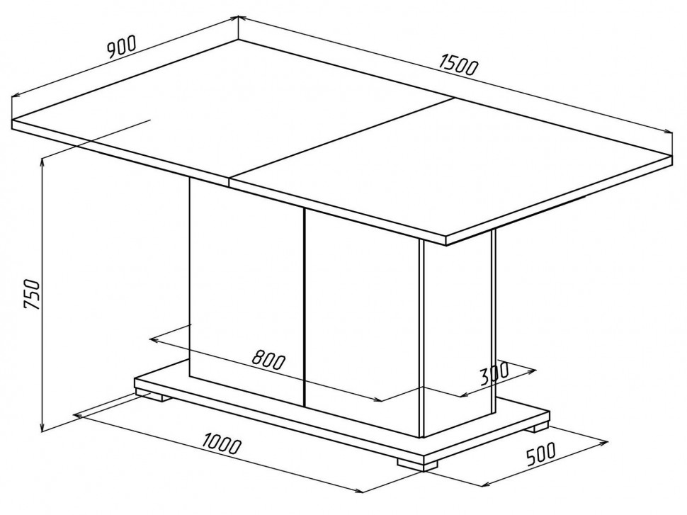 Кухонный стол Стол обеденный 1912.М1 / 1913.М1