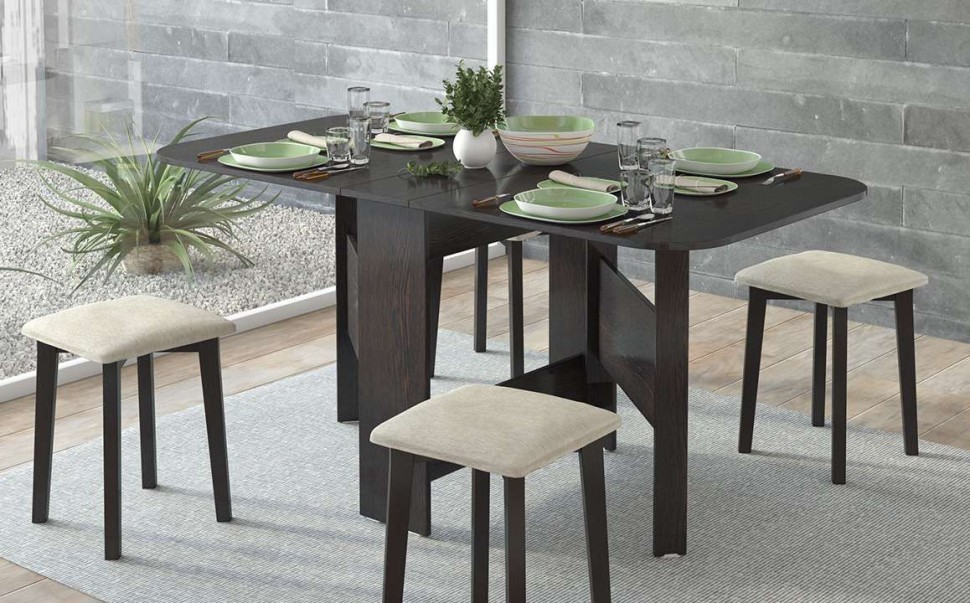 Узкий стол-книжка раскладной Т1