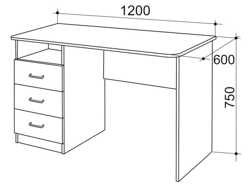 Компьютерный стол SK02P2.3 + PK02S2.3