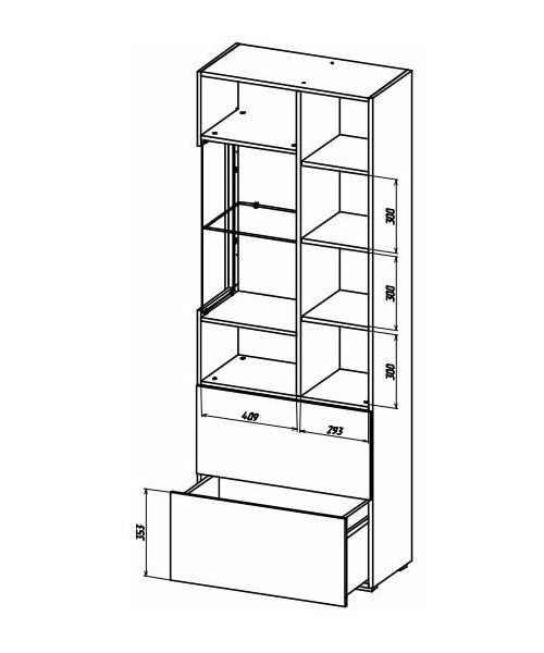 Шкаф-витрина Куба