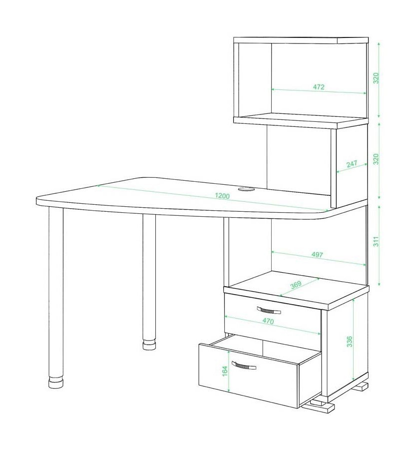 Компьютерный стол детский СКМ