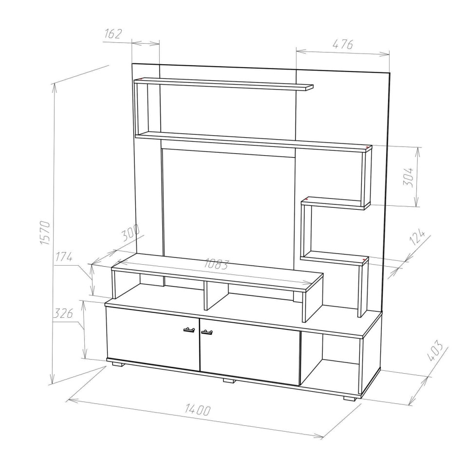 Гостиная Стенка для гостиной Монтаги
