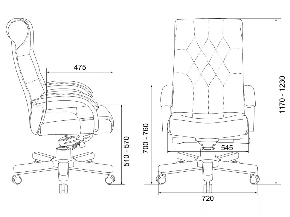 Кресло руководителя T-9928WALNUT