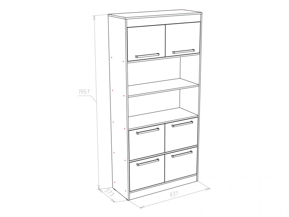 Стеллаж Оксфорд Лайт