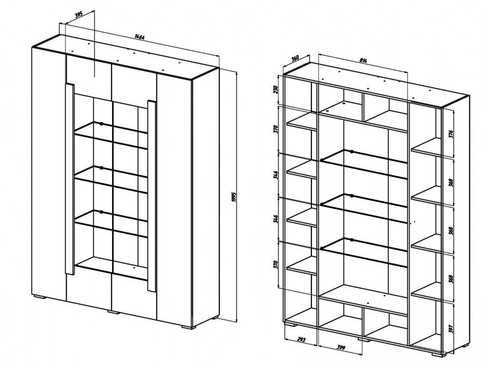 Шкаф-витрина Римини