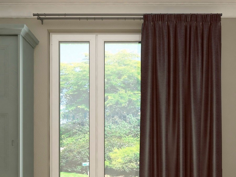 Штора Блэкаут коричневый