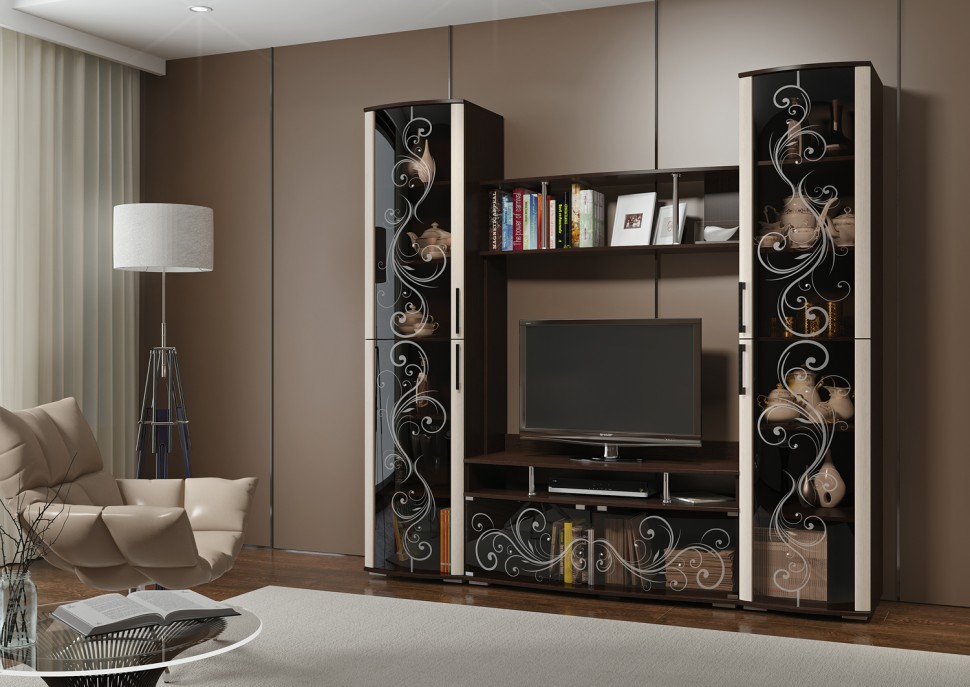 Гостиная Флоренция 2 витрины