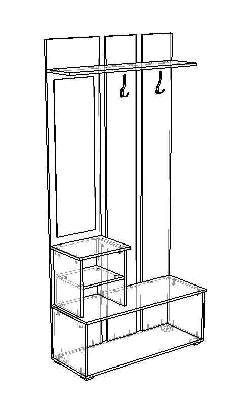 Прихожая в коридор малогабаритная Сальмиро 1
