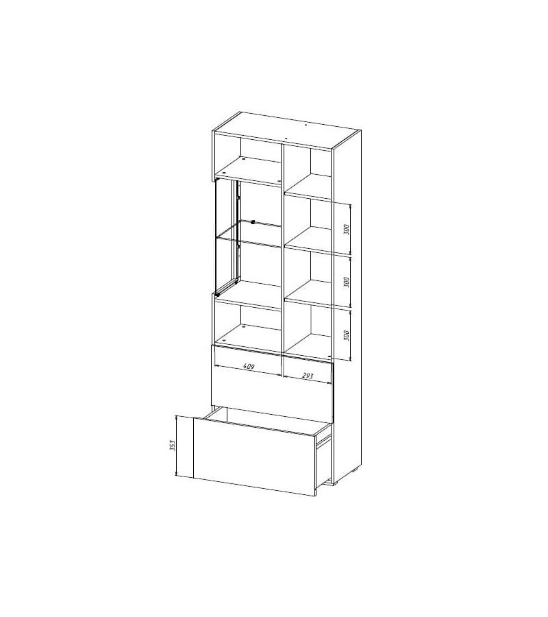 Шкаф-витрина Римини