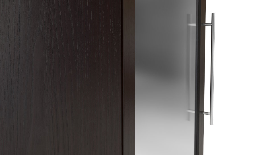 Угловой распашной шкаф с зеркалом Парма