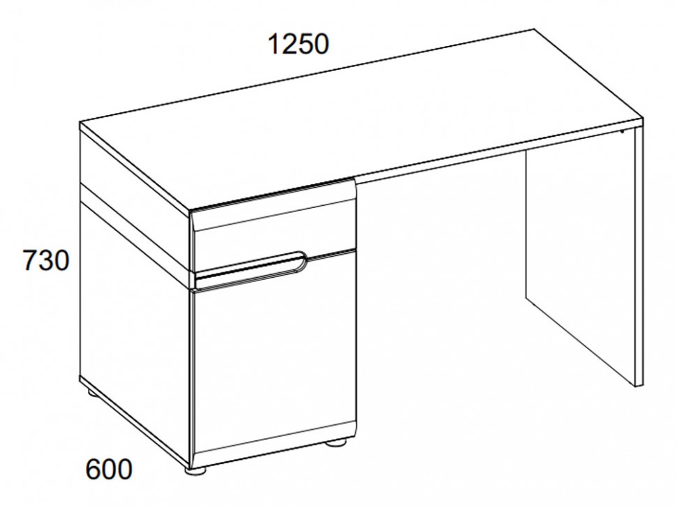 Письменный стол TYP 80, LINATE