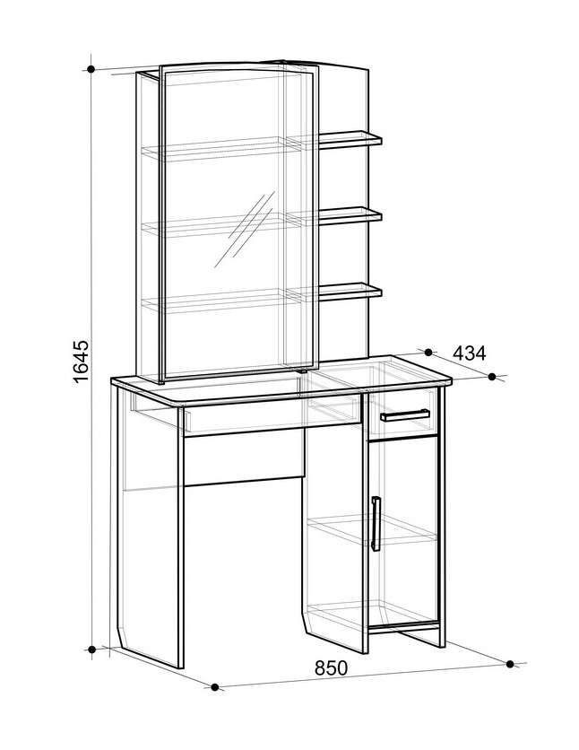 Туалетный столик Виктория 2