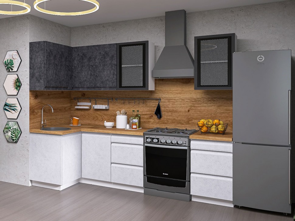 Кухонный гарнитур Вельвет 210х100 см