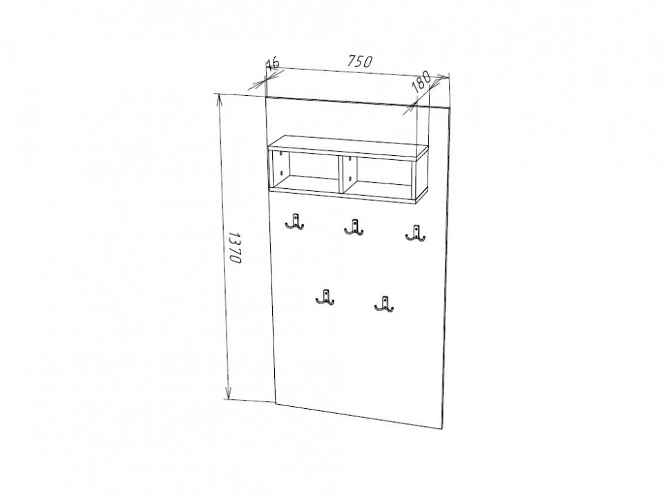 Настенная вешалка Глосс