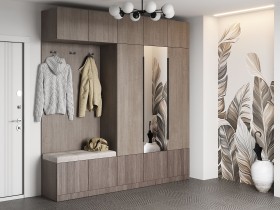 Прихожая Кантри с широким сиденьем