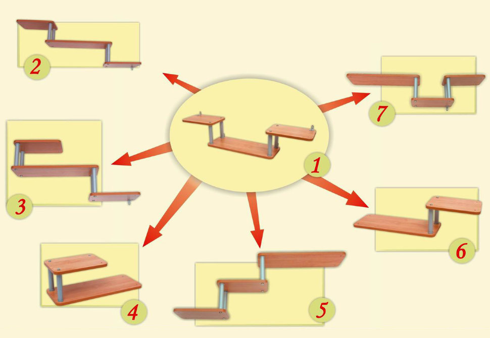 Настенная полка Матрица 54