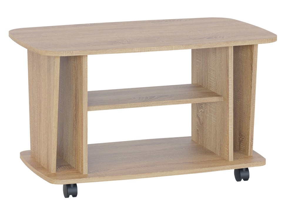 Узкий журнальный столик на колесах Альвито