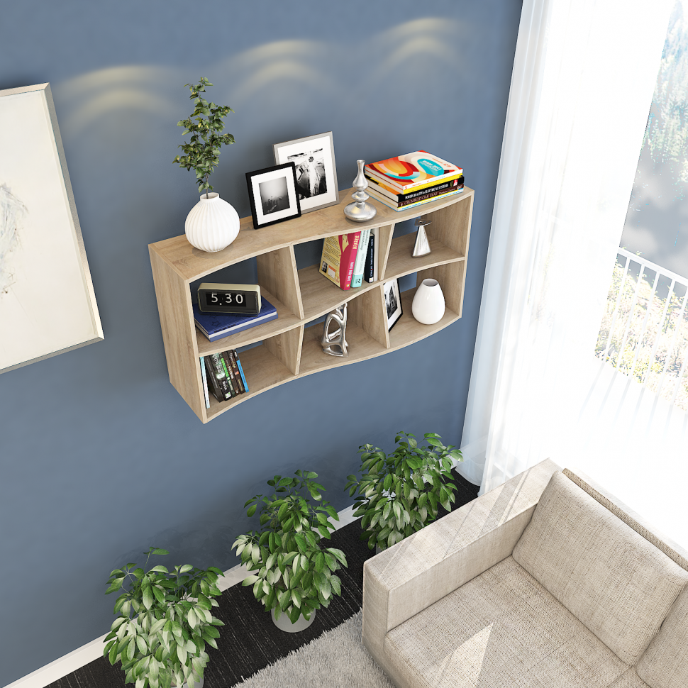 Настенная полка Вейв-9