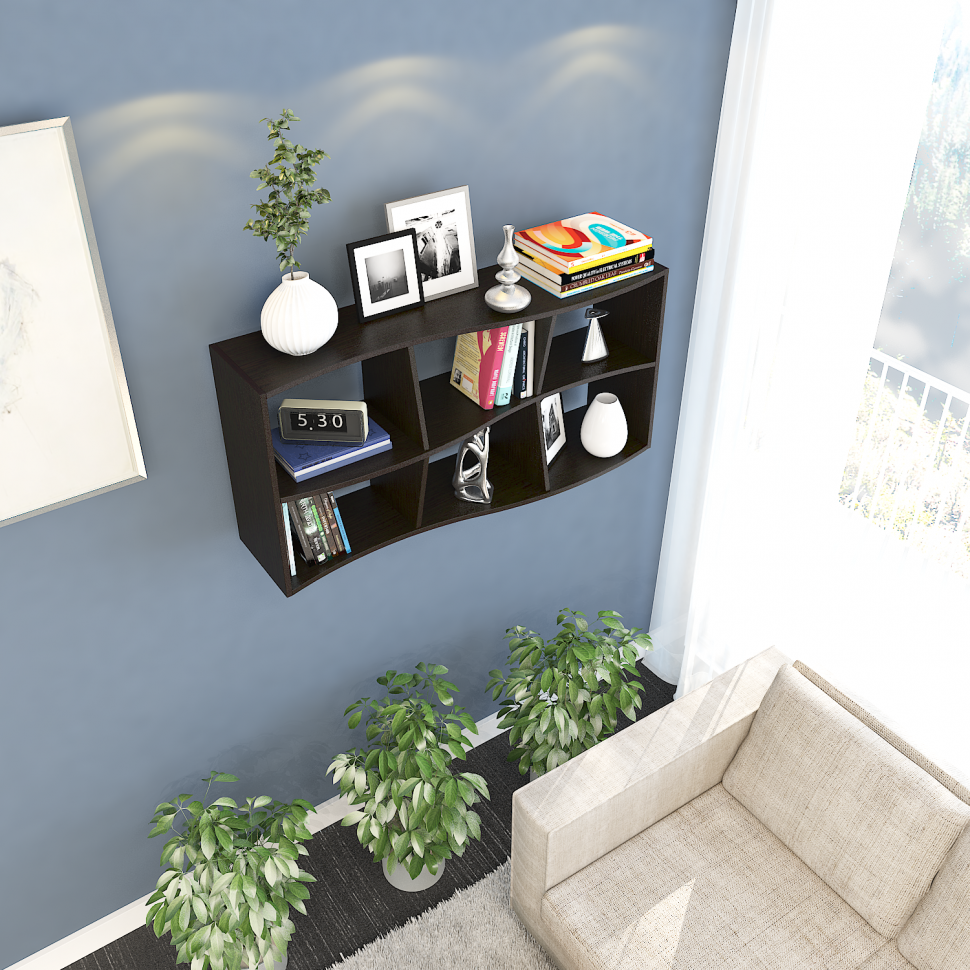 Настенная полка Вейв-9