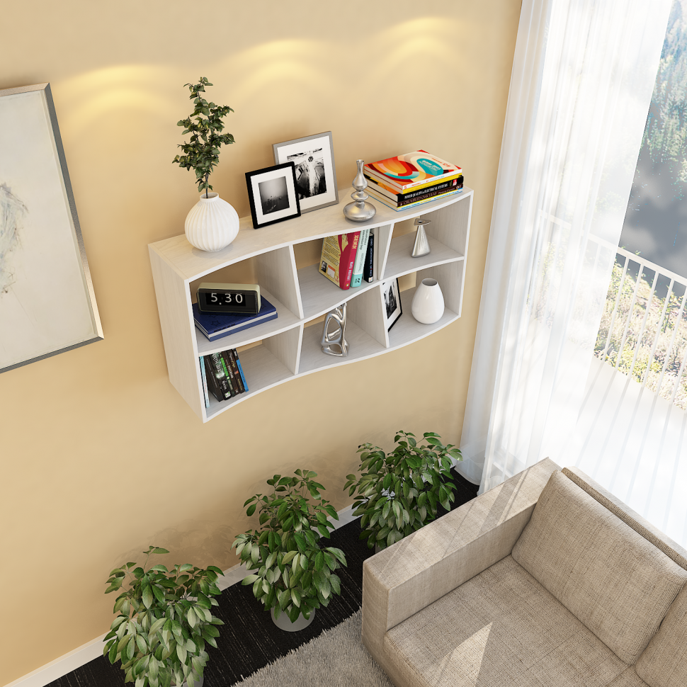 Настенная полка Вейв-9