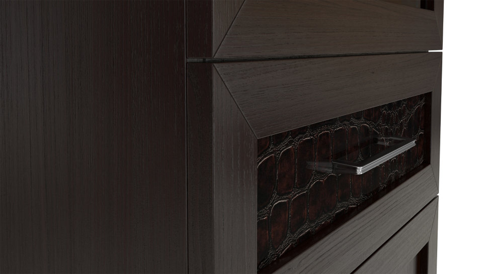 Шкаф-витрина с ящиком Шкаф 600 со стеклом Парма Люкс