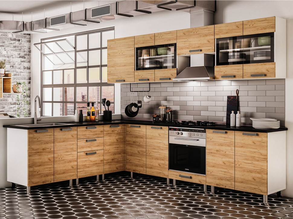 Кухонный гарнитур Крафт 230х280 см