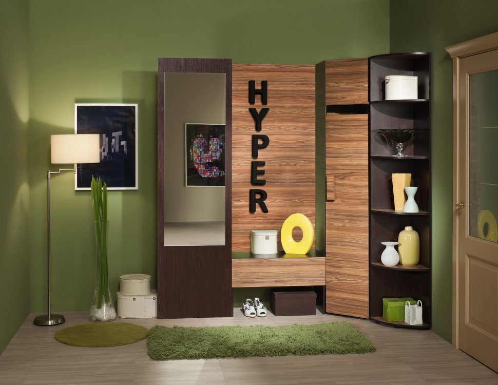 Угловая модульная прихожая Хайпер К4