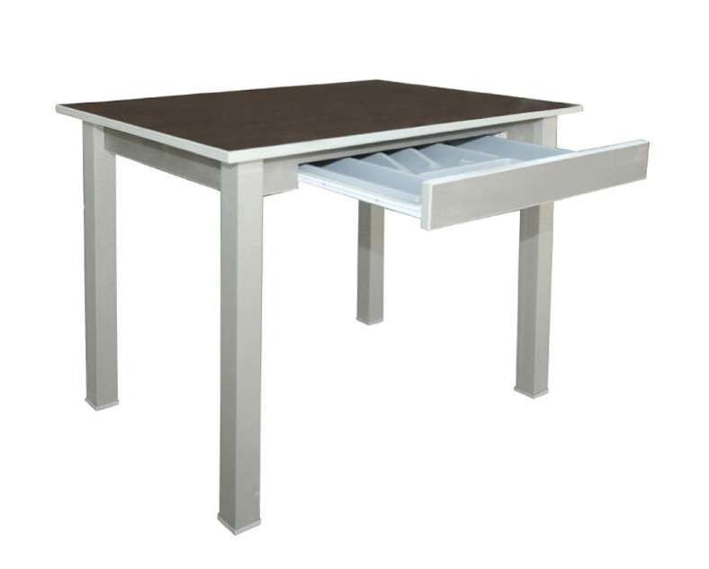 Стол обеденный прямая ножка с ящиком