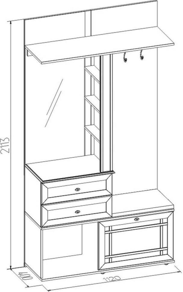 Малогабаритная прихожая в коридор Шерлок