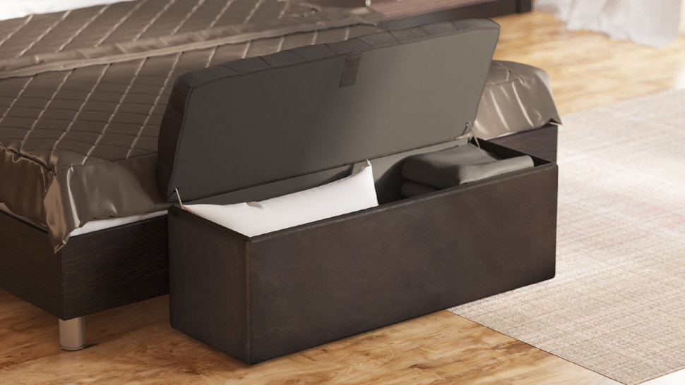 Большой пуф-сундук с крышкой Триада