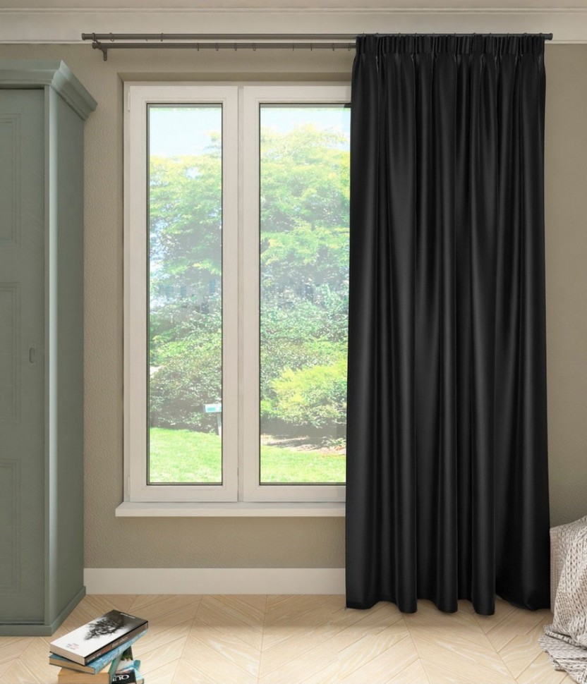 Штора Блэкаут черный