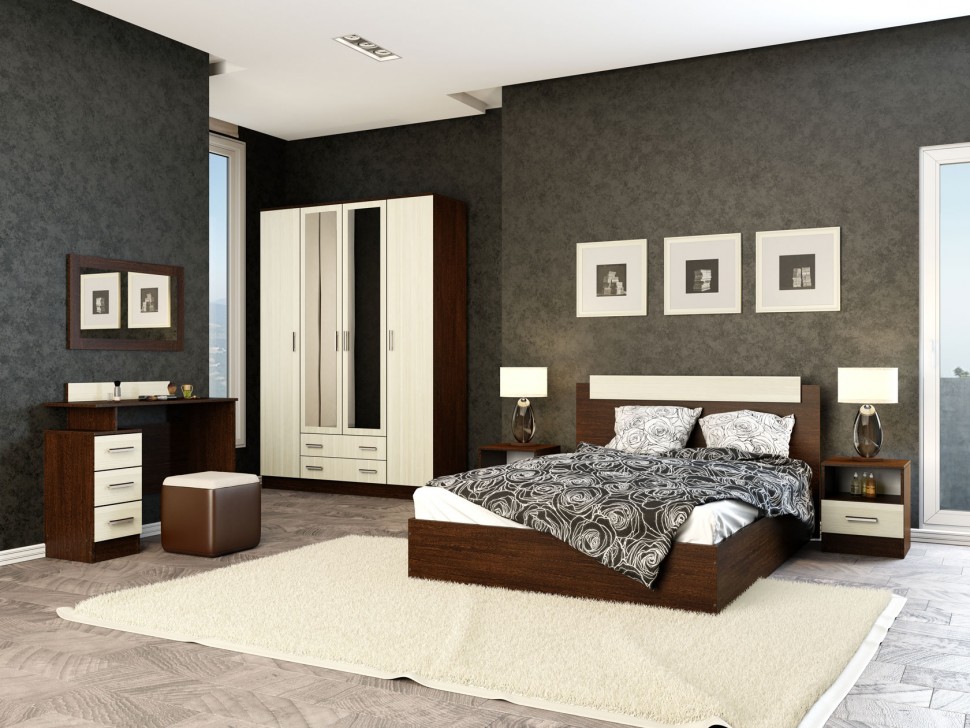 Распашной шкаф Эко Квадро с зеркалом