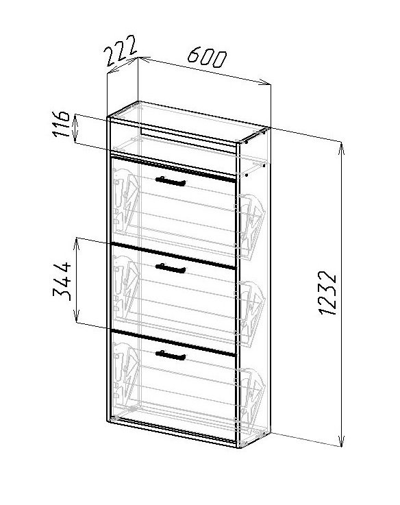 Обувница "Милан-26"