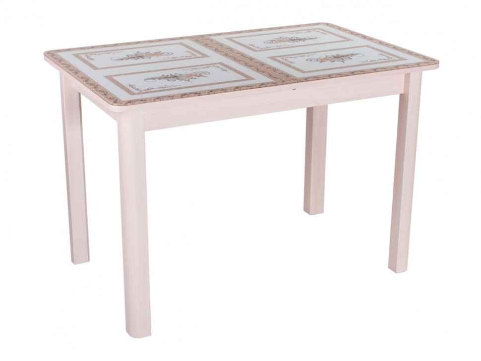 Кухонный стол Танго ПР со стеклом с ножками 04