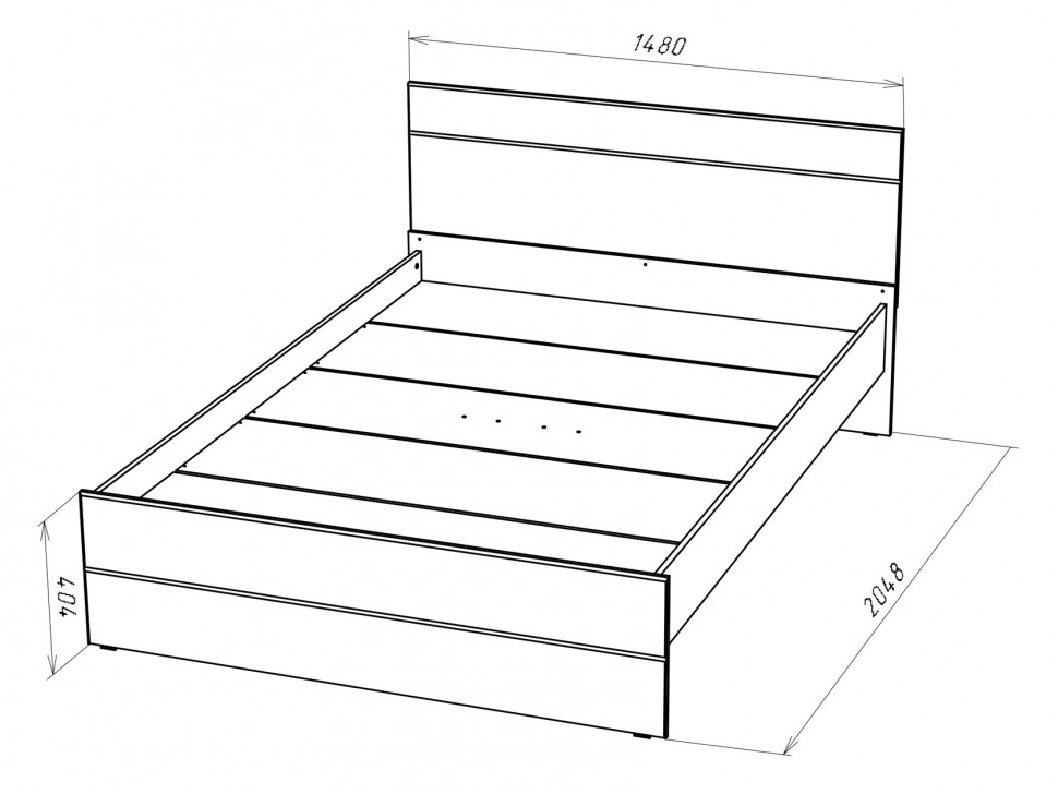 Двуспальная кровать Глосс