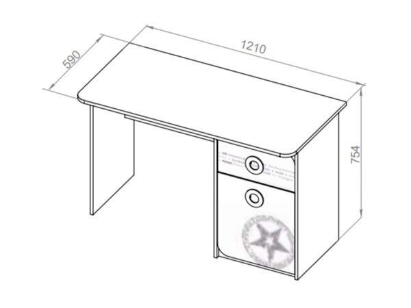 Детский письменный стол Мегаполис ТД-315.15.02